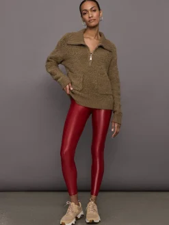 Half Zip Boucle Pullover