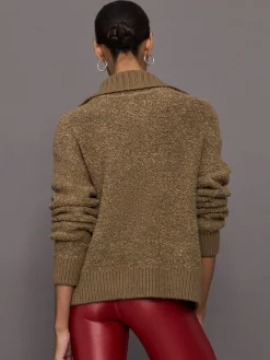 Half Zip Boucle Pullover