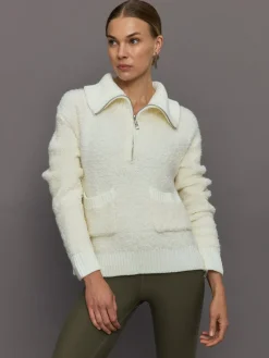 Half Zip Boucle Pullover