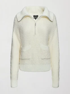 Half Zip Boucle Pullover