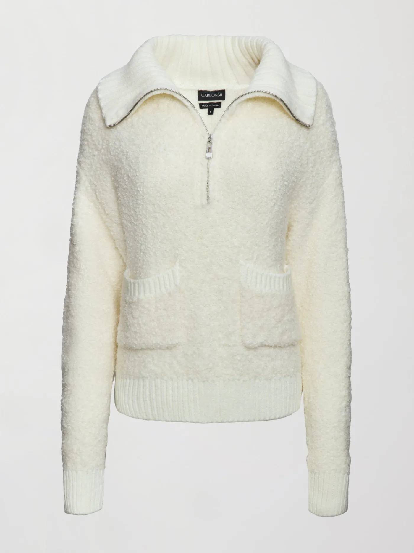 Half Zip Boucle Pullover