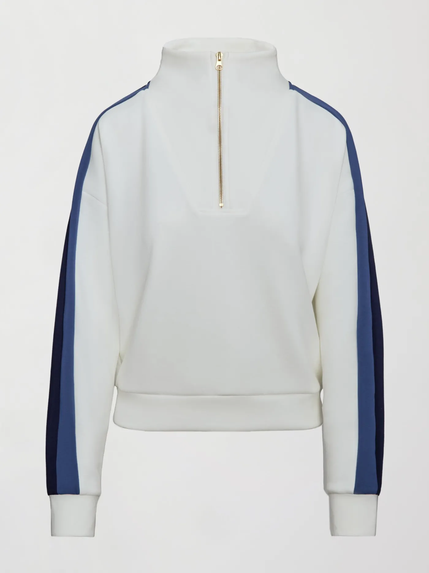 Half Zip With Contrast Stripe in Scuba
