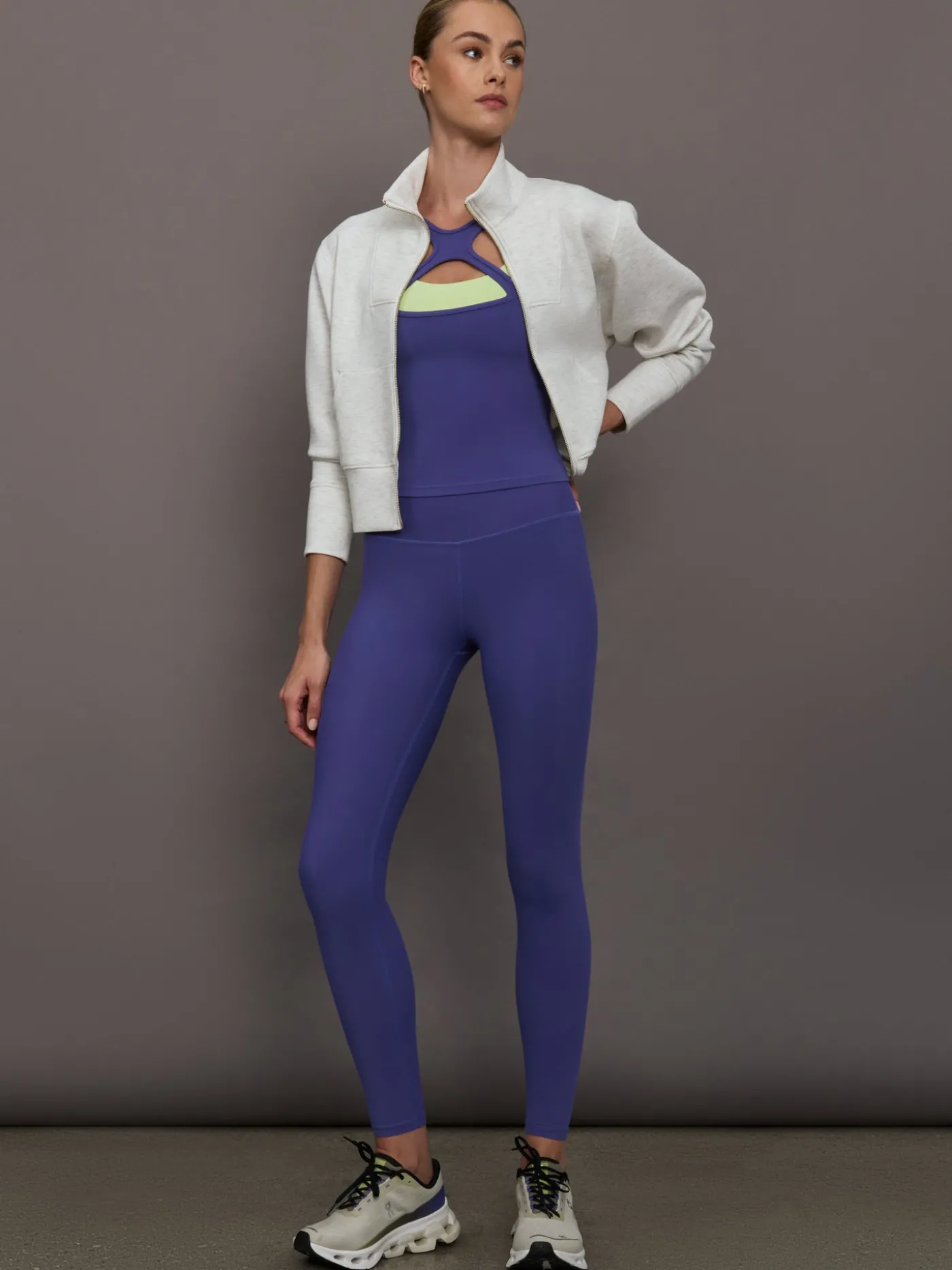High Neck Cut Out Colorblock Tank in Melt