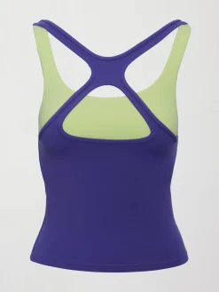 High Neck Cut Out Colorblock Tank in Melt