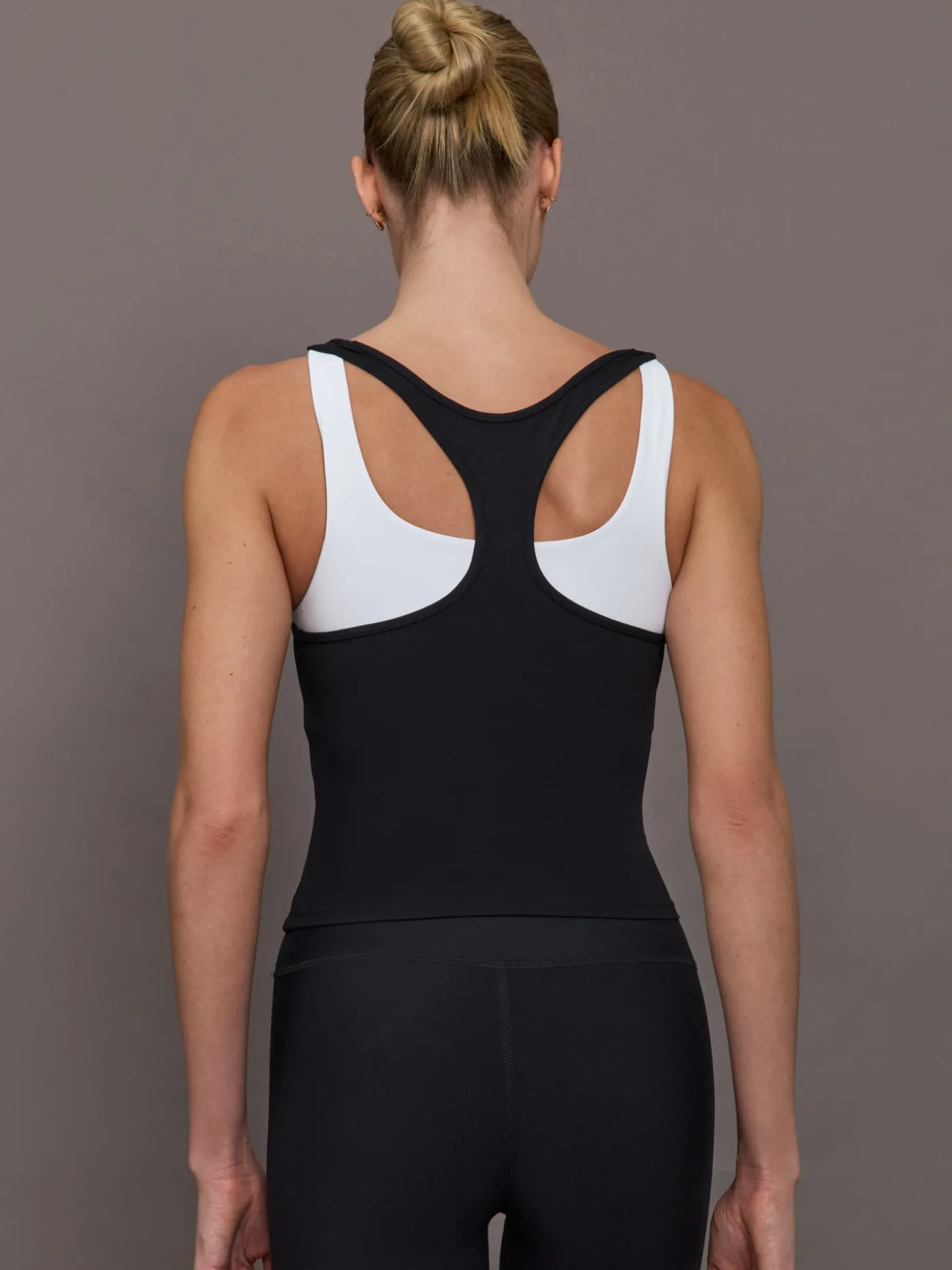 High Neck Cut Out Colorblock Tank in Melt