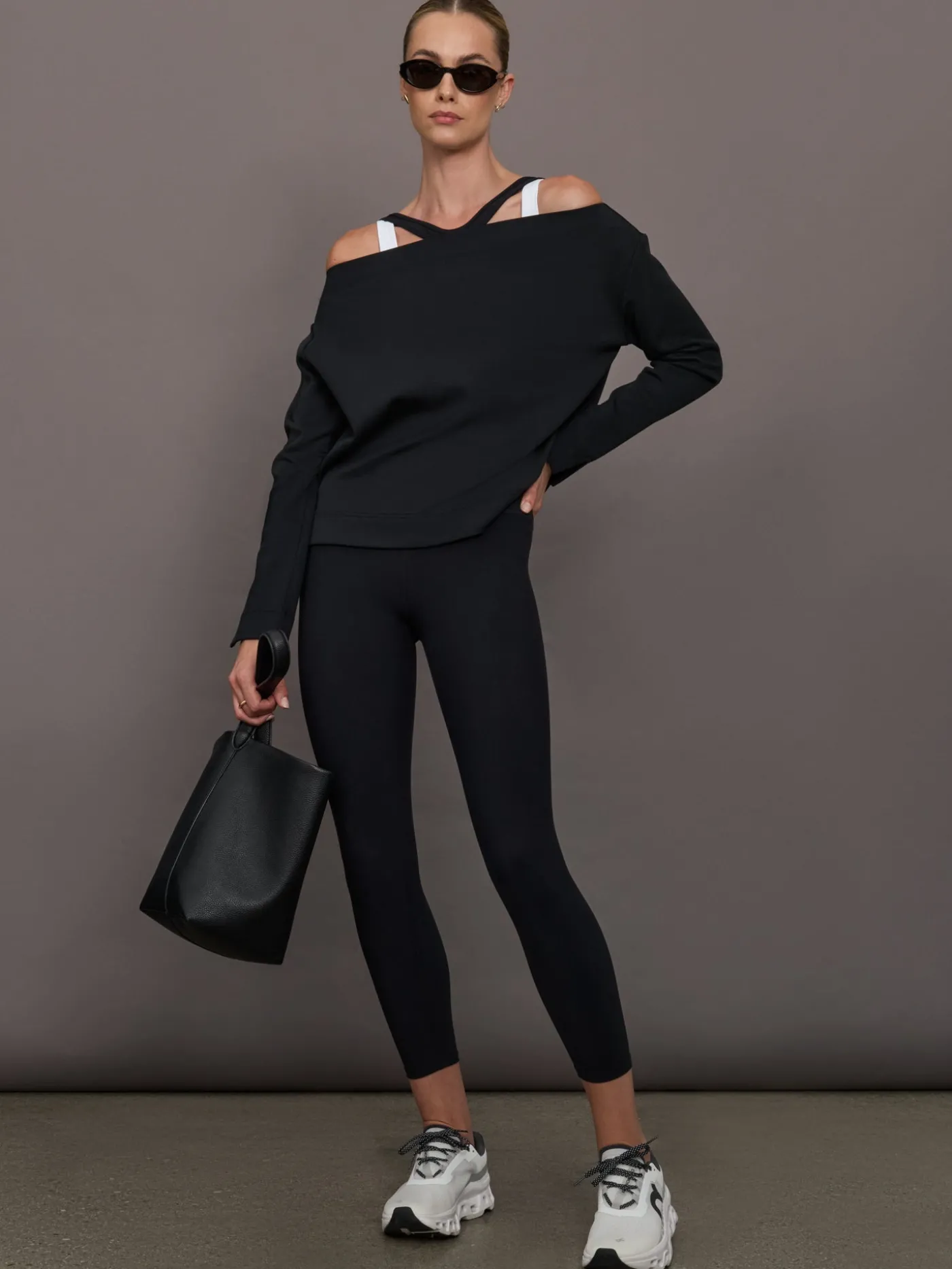 High Neck Cut Out Colorblock Tank in Melt