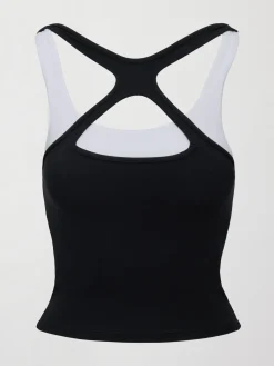 High Neck Cut Out Colorblock Tank in Melt