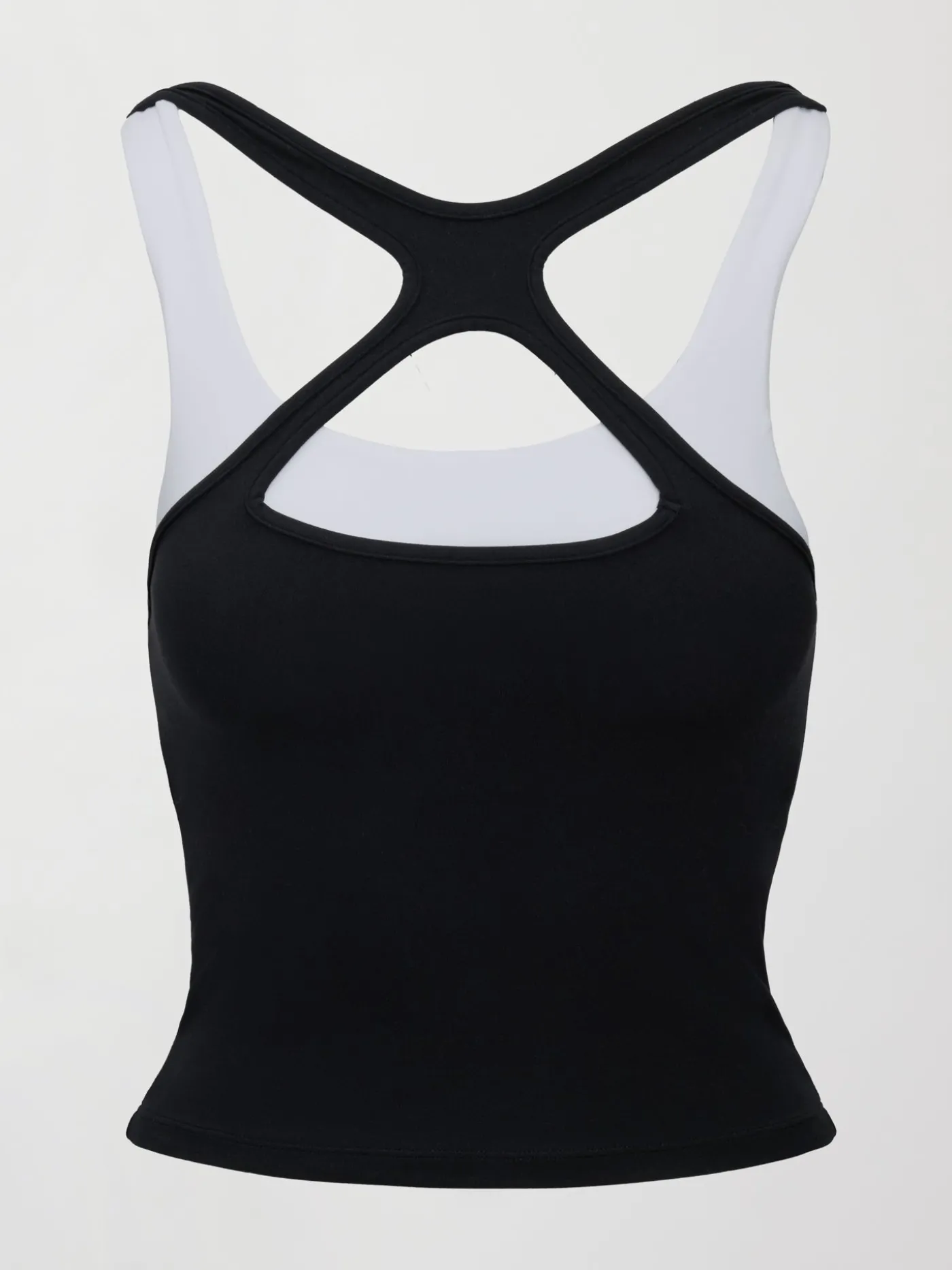 High Neck Cut Out Colorblock Tank in Melt
