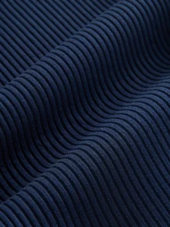 High Neck Fitted Tank in Ribbed Jersey