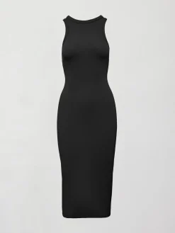 High Neck Tank Dress in Ribbed Melt
