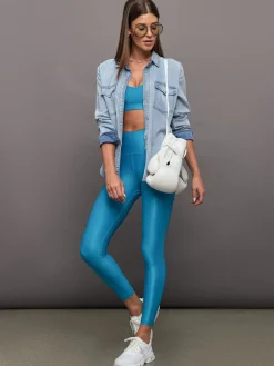 High Rise 7/8 Legging in Croc Takara Shine