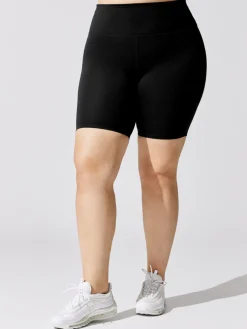 High Rise Biker Short in Cloud Compression