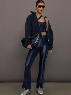 High Rise Flare Legging In Takara Shine