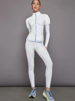 High Rise Fleece Back Seam Legging