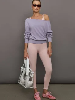 High Rise Legging in Ribbed Melt