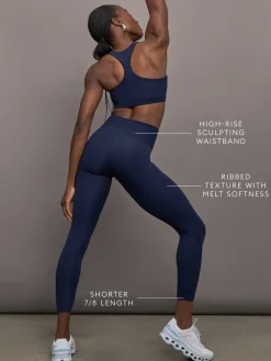 High Rise Legging in Ribbed Melt