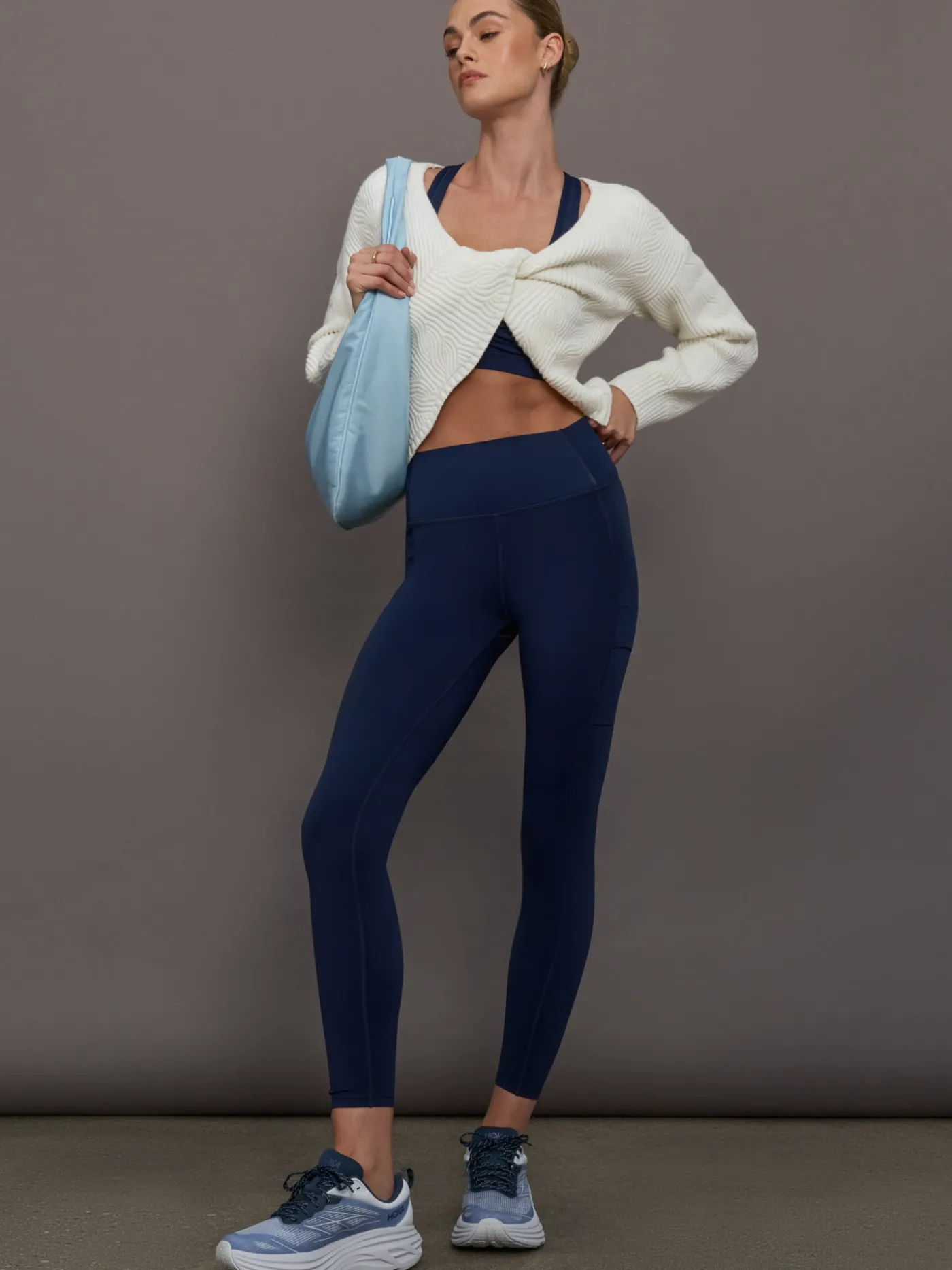 High Rise Pocket Legging in Diamond Compression