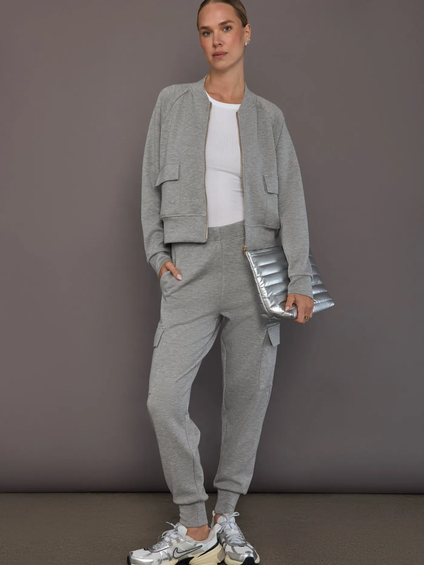 Knit Bomber Jacket in Modal Luxe