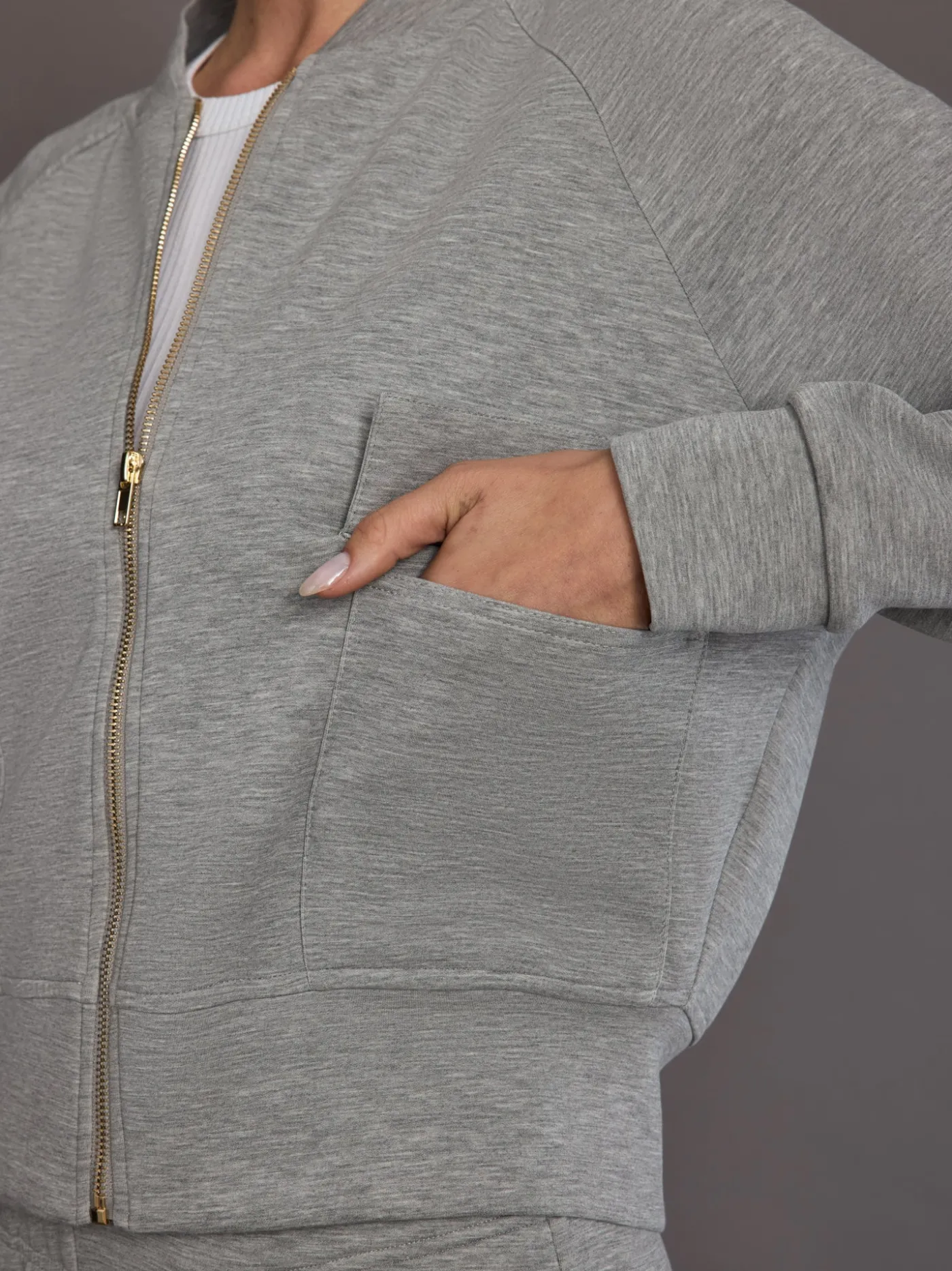 Knit Bomber Jacket in Modal Luxe