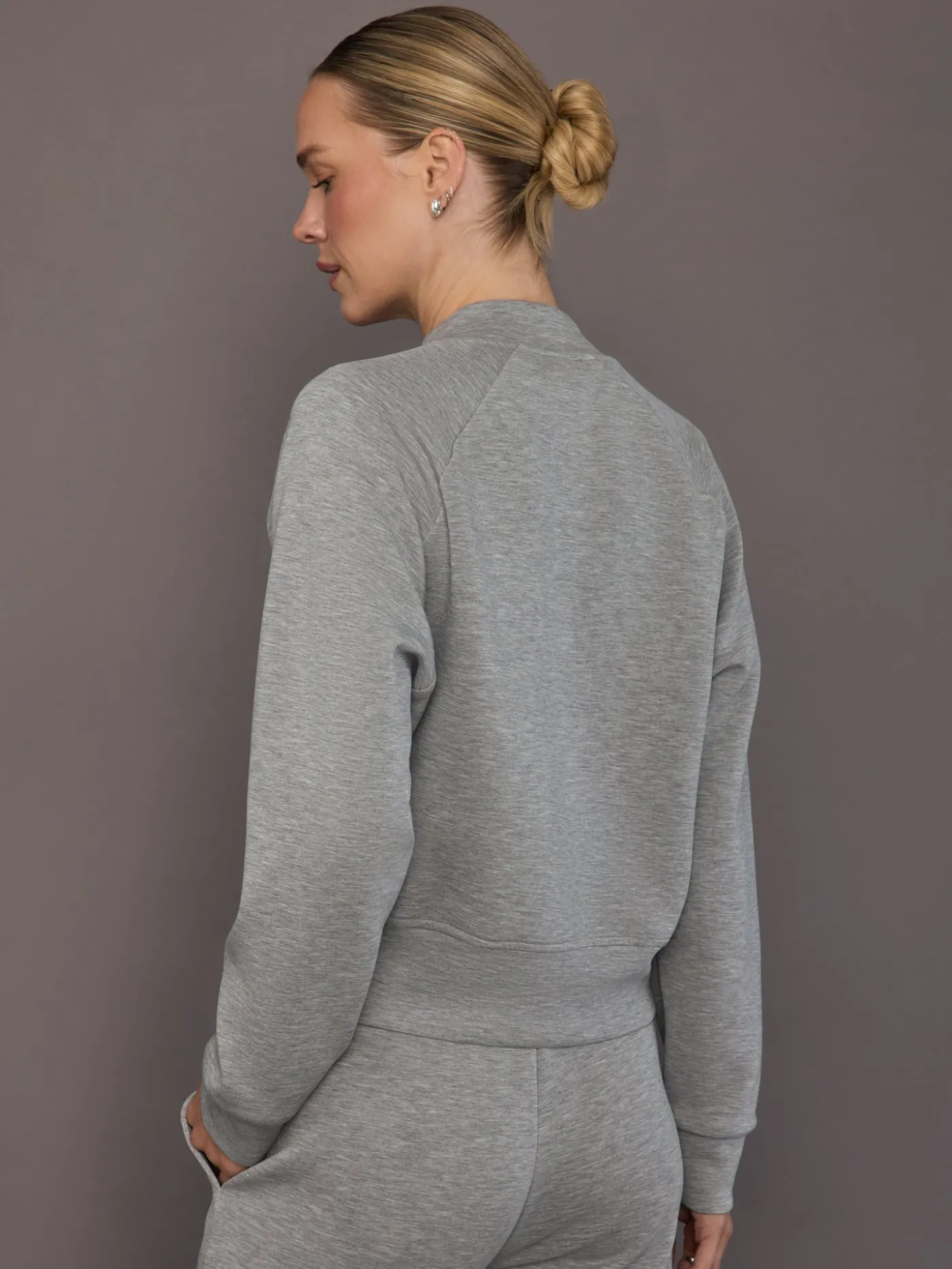 Knit Bomber Jacket in Modal Luxe