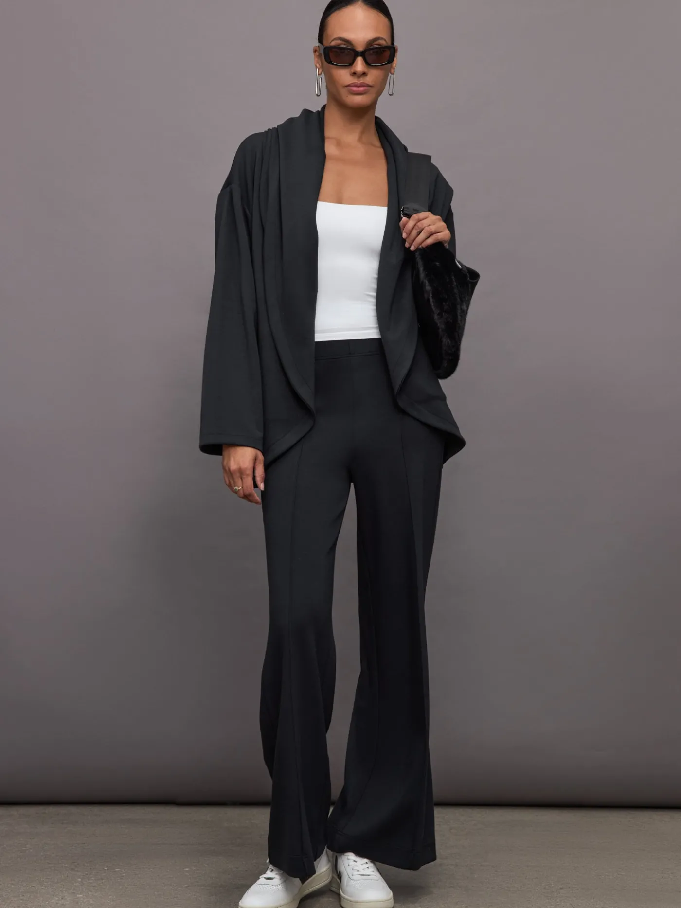 Knit Cocoon Cardigan in Interlock