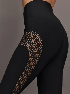 Laser Cut Legging in Diamond Compression