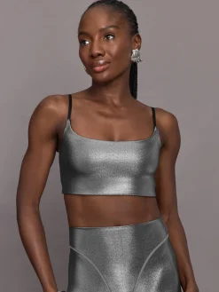 Liquid Metallic Scoop Bra