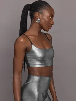 Liquid Metallic Scoop Bra