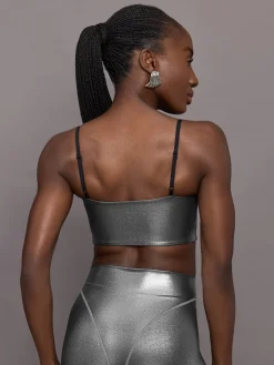 Liquid Metallic Scoop Bra