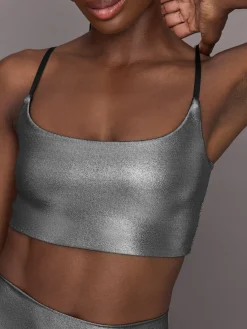 Liquid Metallic Scoop Bra