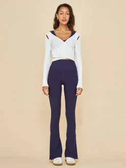 Long Sleeve Cut Out Wrap Top