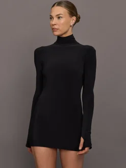 Long Sleeve slim Fit Turtleneck Pickleball Dress
