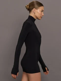 Long Sleeve slim Fit Turtleneck Pickleball Dress