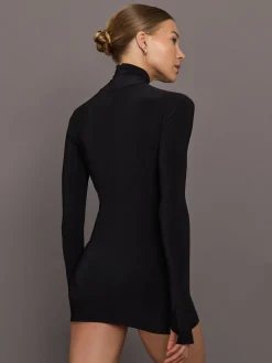 Long Sleeve slim Fit Turtleneck Pickleball Dress