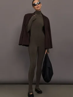 Long Sleeve Slim Fit Turtle Catsuit W/Footie