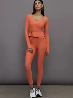 Long Sleeve Tie Top in Melt