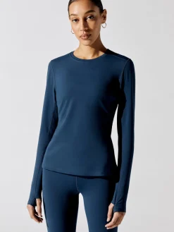 Long Sleeve Top In Diamond Compression