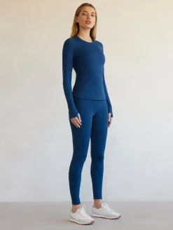 Long Sleeve Top In Diamond Compression