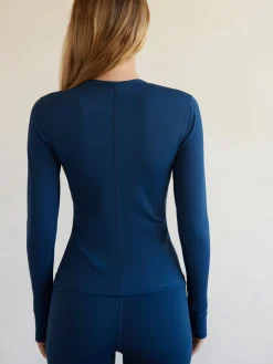 Long Sleeve Top In Diamond Compression