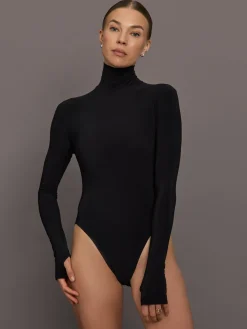 Long Sleeve Turtle Open Back Bodysuit