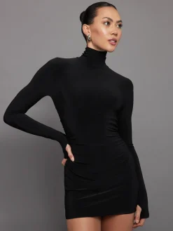Long Sleeve Turtleneck Pickleball Dress