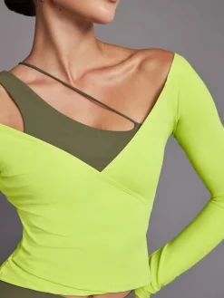 Long Sleeve Wrap Top in Melt