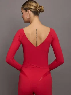Long Sleeve Wrap Top in Melt