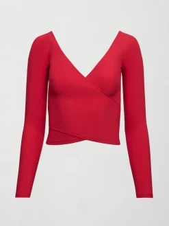 Long Sleeve Wrap Top in Melt