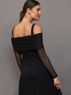 Mesh Off Shoulder Top