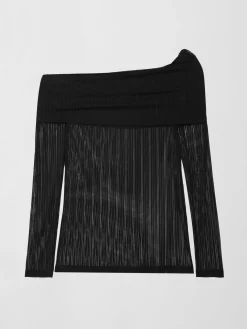 Mesh Off Shoulder Top