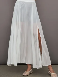 Mesh Pleated Skirt