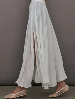 Mesh Pleated Skirt