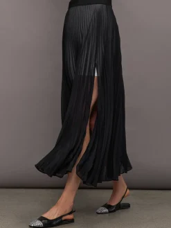 Mesh Pleated Skirt
