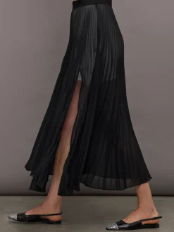 Mesh Pleated Skirt